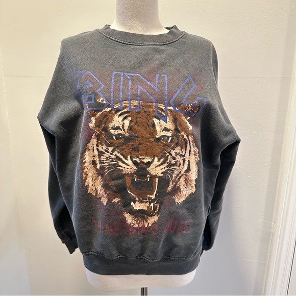 Anine Bing Black Tiger Graphic Sweatshirt - Picture 3 of 9